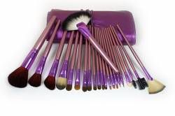 Kit 22 Pincéis Roxo Metálico